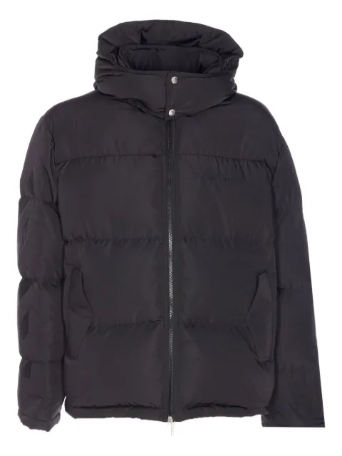 Off-White logo-print down jacket