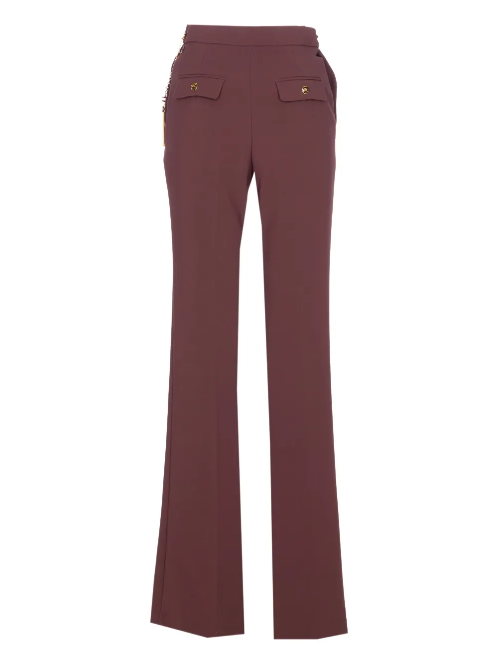 Elisabetta Franchi chain-belt trousers - Rood