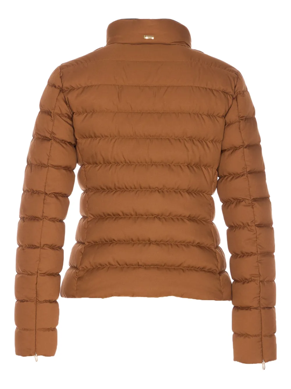 Herno High Neck Long Sleeve Padded Jacket In Brown
