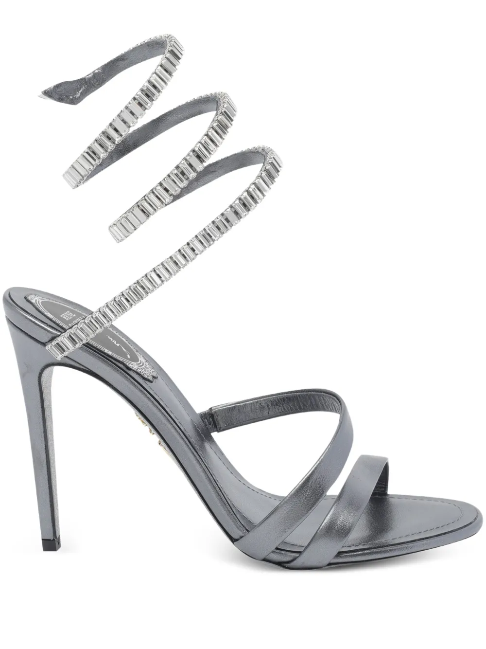 René Caovilla 105mm pumps verfraaid met kristallen Grijs