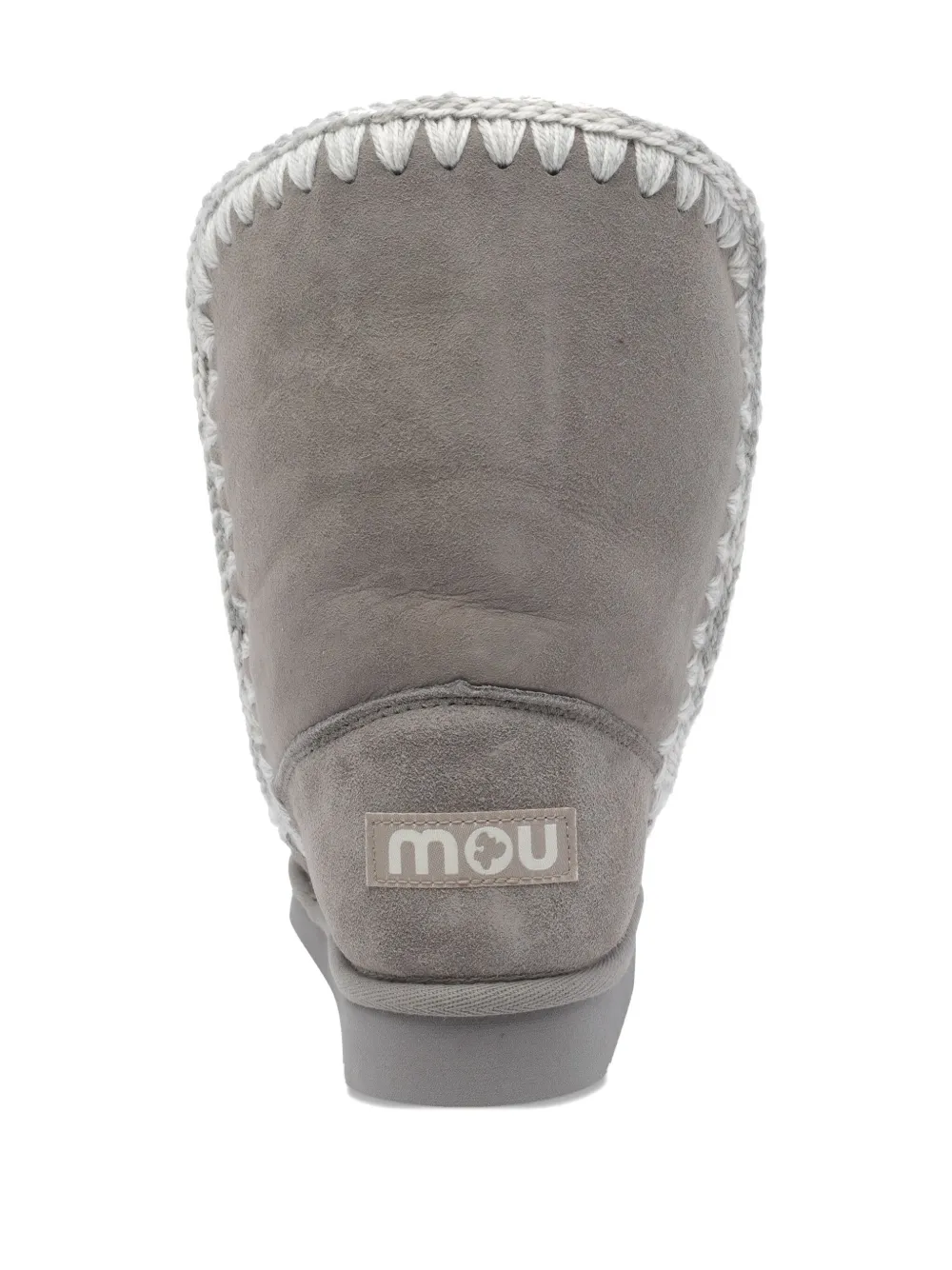 Mou Contrasting-stitch Boots In Gray