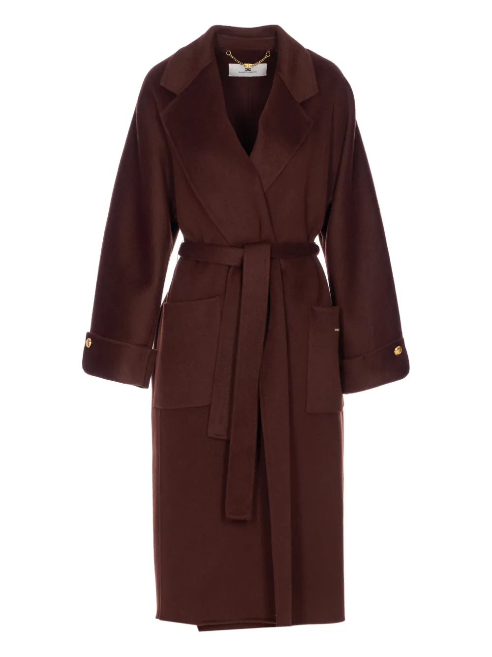 Elisabetta Franchi wool trench coat | Brown | Image 1