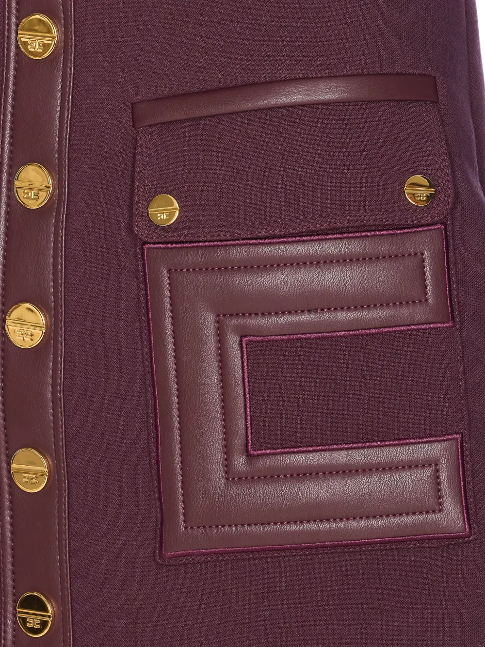 Elisabetta Franchi Button-down mini-rok Rood