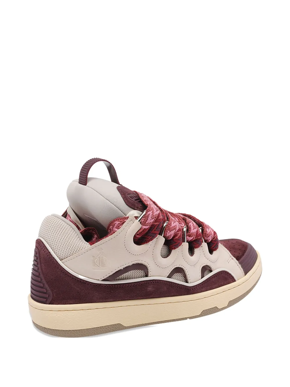 Lanvin Chunky Lace Low Top Sneakers In Red
