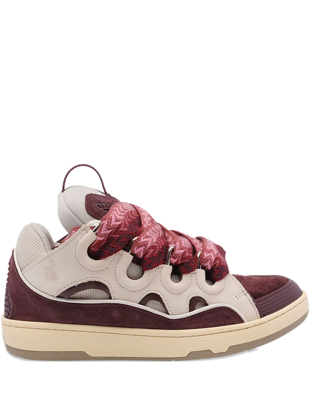 Lanvin Chunky Lace Low Top Sneakers In Red