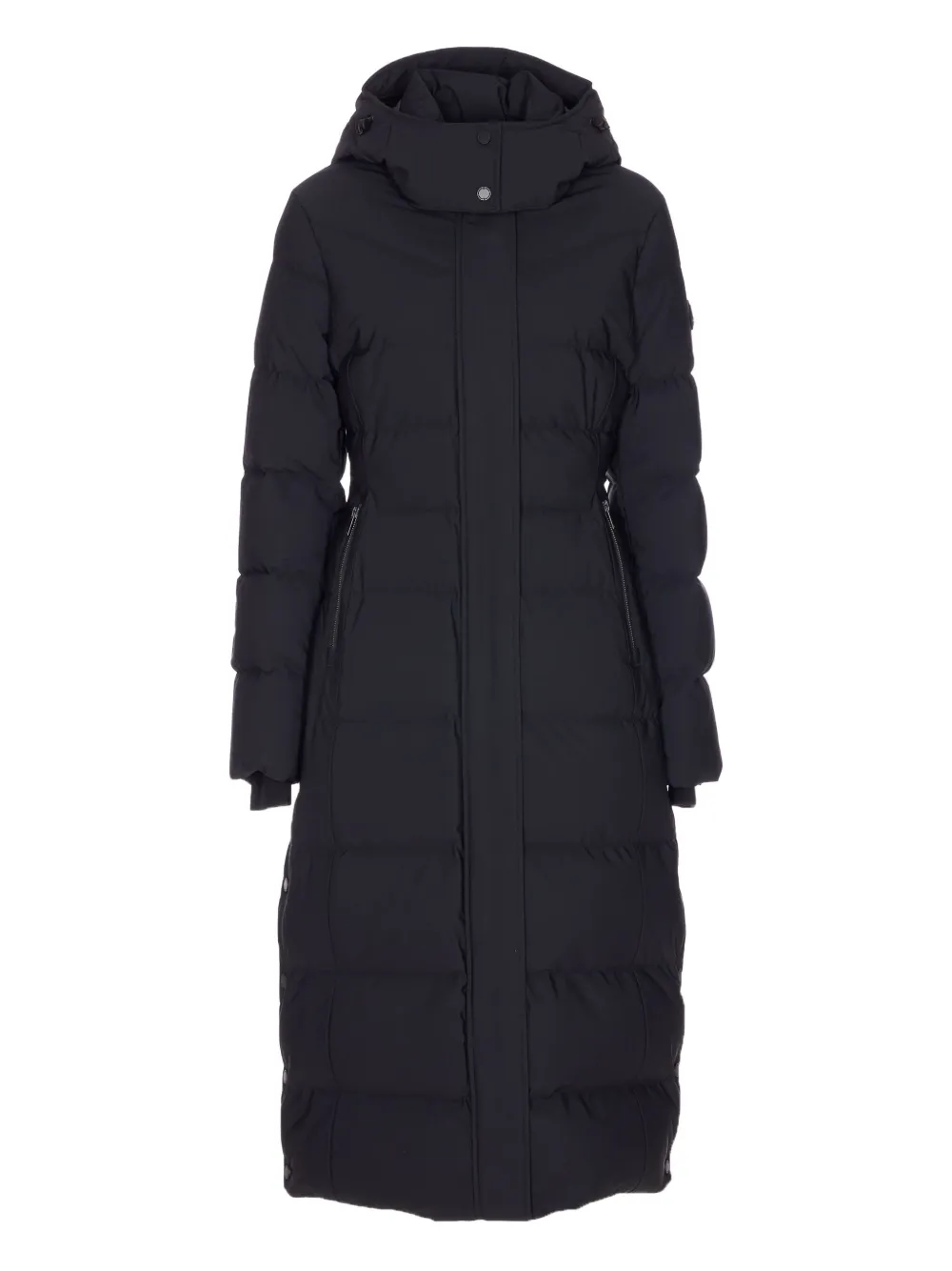 Moose Knuckles Logo-patch Parka In Black