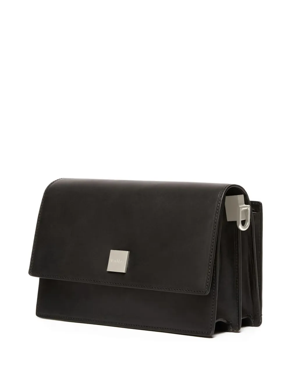Max Mara Biancaroughs Leather Shoulder Bag In Black