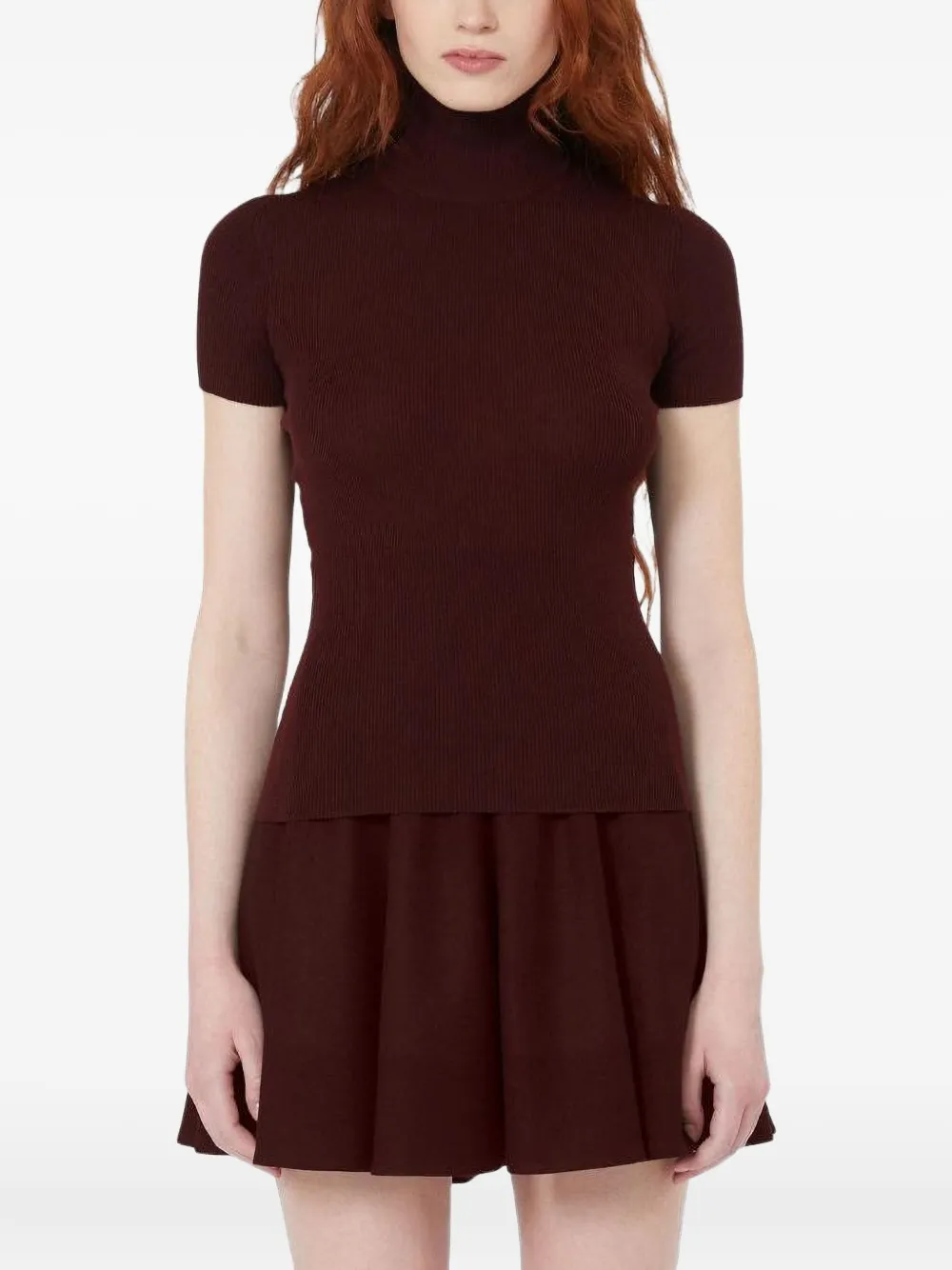 Max Mara ribbed roll-neck top | Red | Image 1