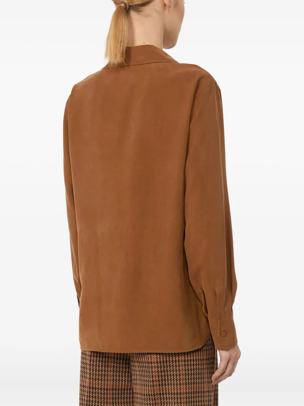 Max Mara Mirko zijden blouse Bruin
