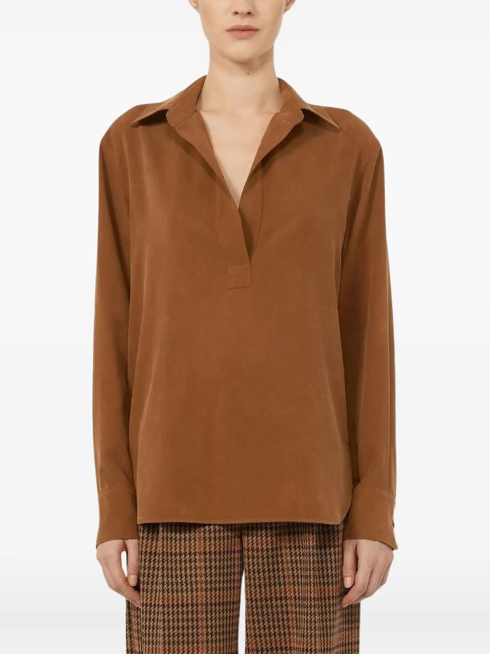 Max Mara Mirko silk blouse | Brown | Image 1