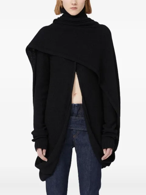 Max Mara top tejido drapeado con cuello vuelto