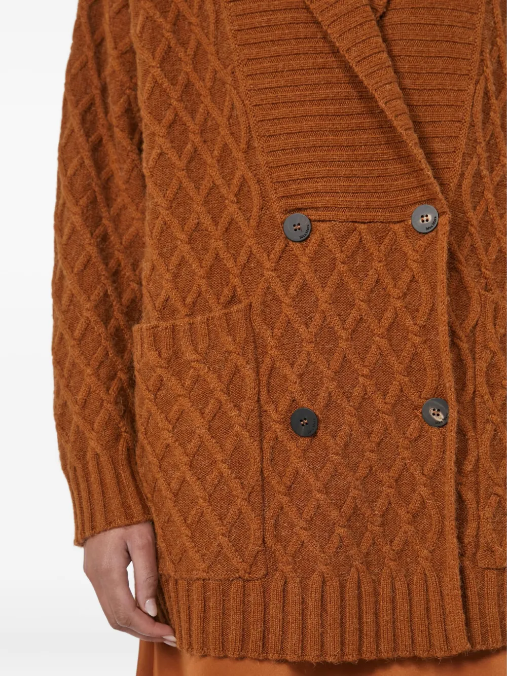 Max Mara Mirca Cardigan Camel In Brown