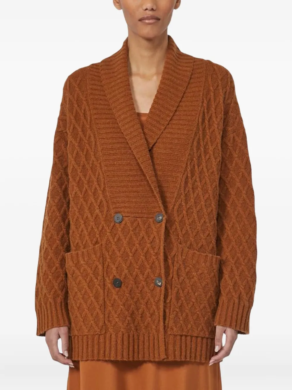Max Mara Mirca Cardigan In Brown