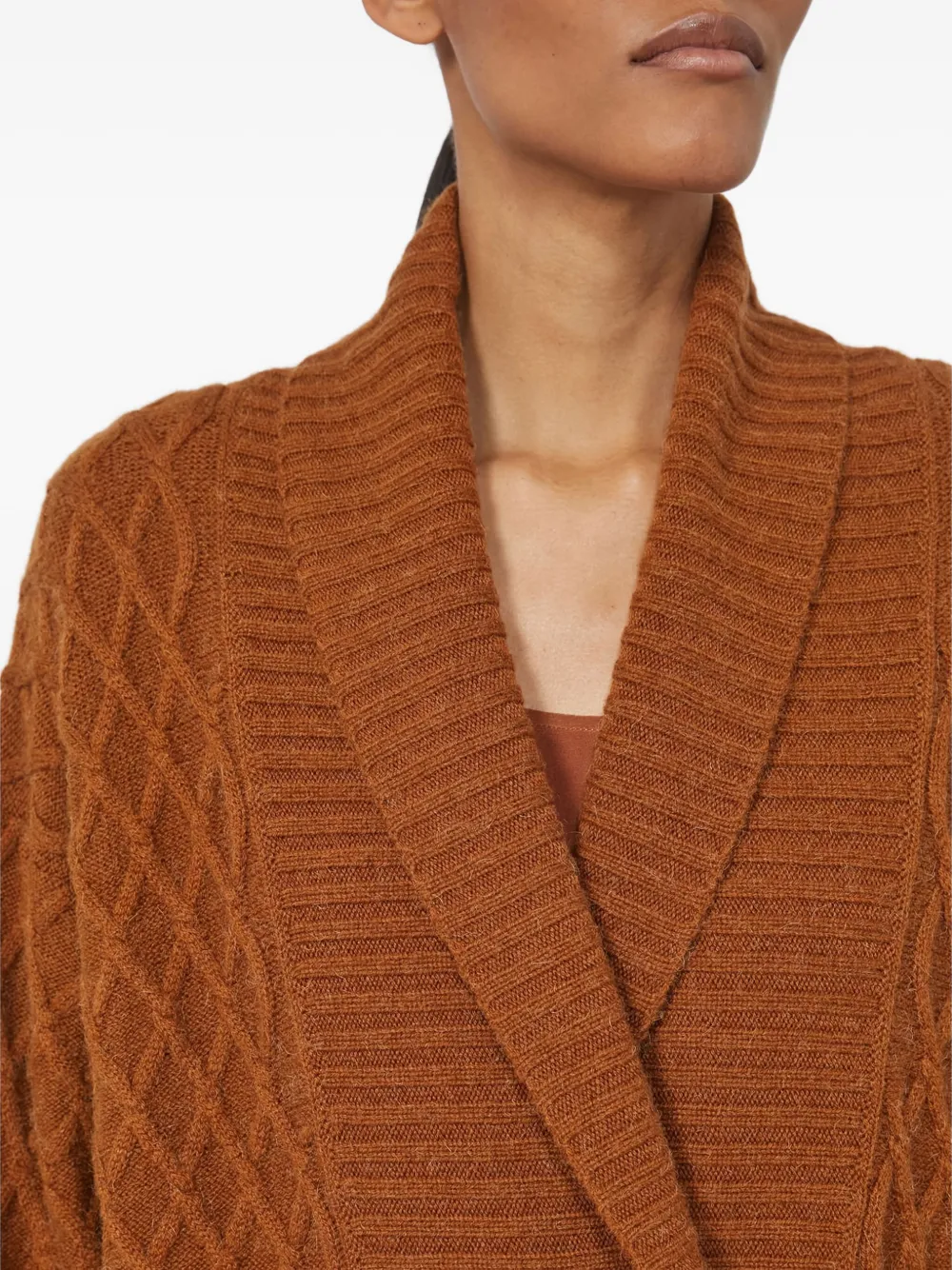 Max Mara Mirca Cardigan Camel In Brown