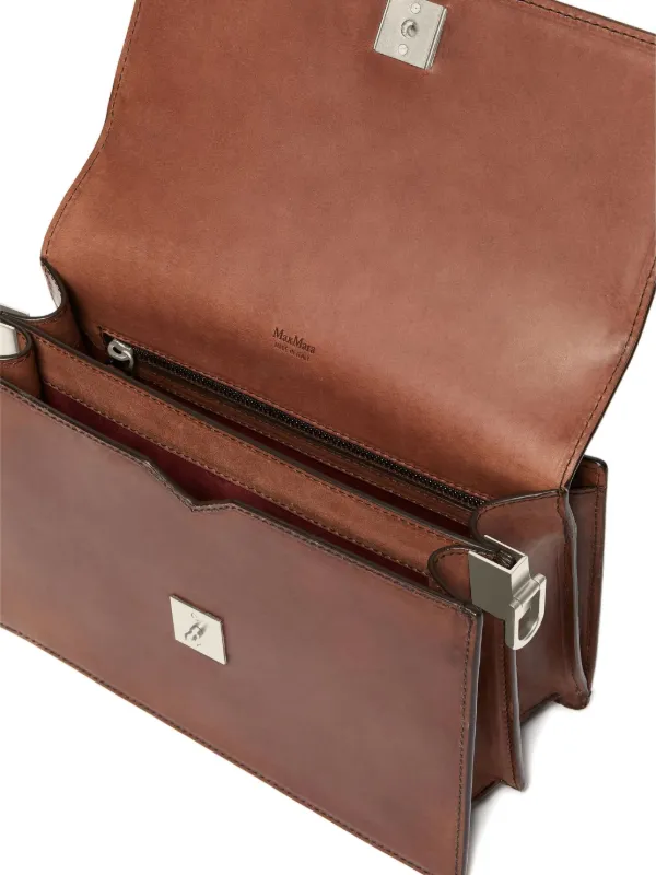 Max Mara Small Biancaroughs Leather Shoulder Bag | Brown | FARFETCH