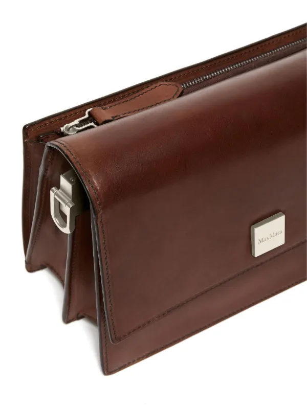 Max Mara Small Biancaroughs Leather Shoulder Bag | Brown | FARFETCH