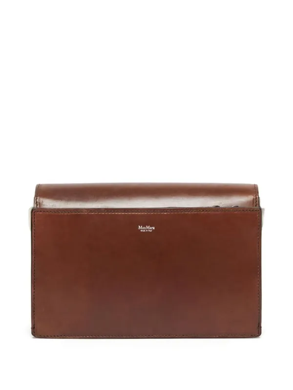 Max Mara Small Biancaroughs Leather Shoulder Bag | Brown | FARFETCH