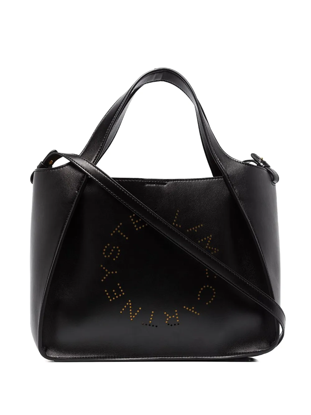 Stella McCartney perforated-detail leather shoulder bag | Black | Image 1