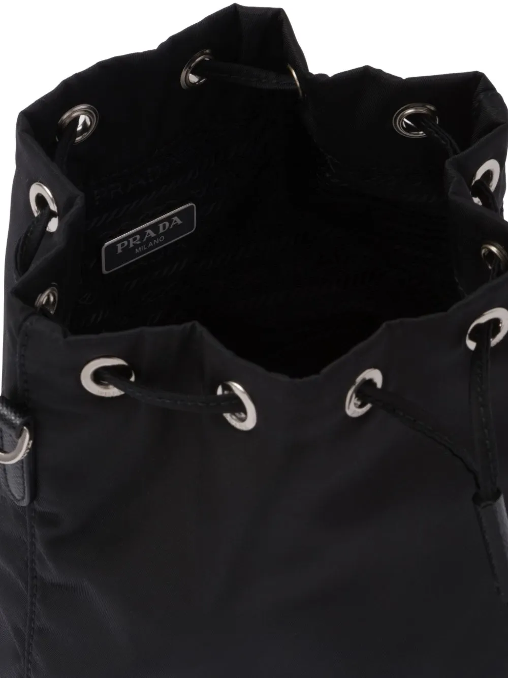 Prada Re-nylon Drawstring Pouch In Black