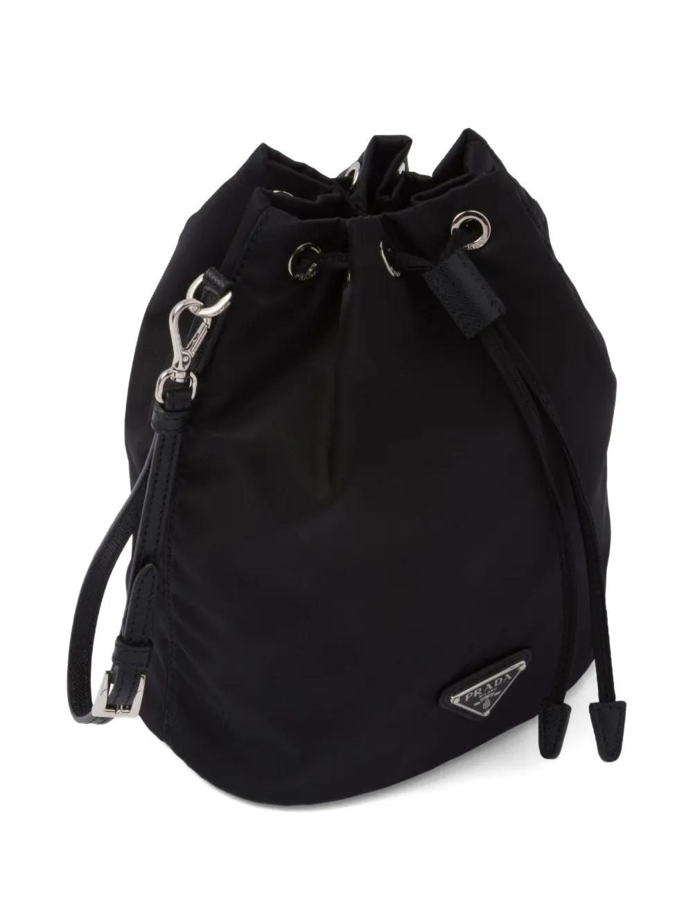 Prada Re-nylon Drawstring Pouch In Black