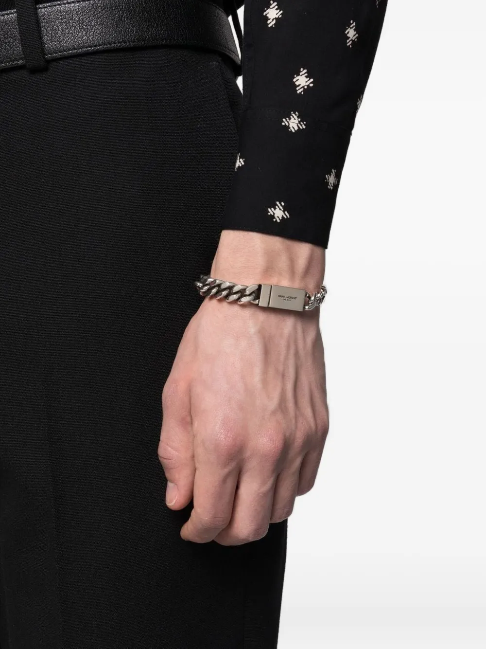 Saint Laurent engraved-logo chain-link bracelet | Image 2