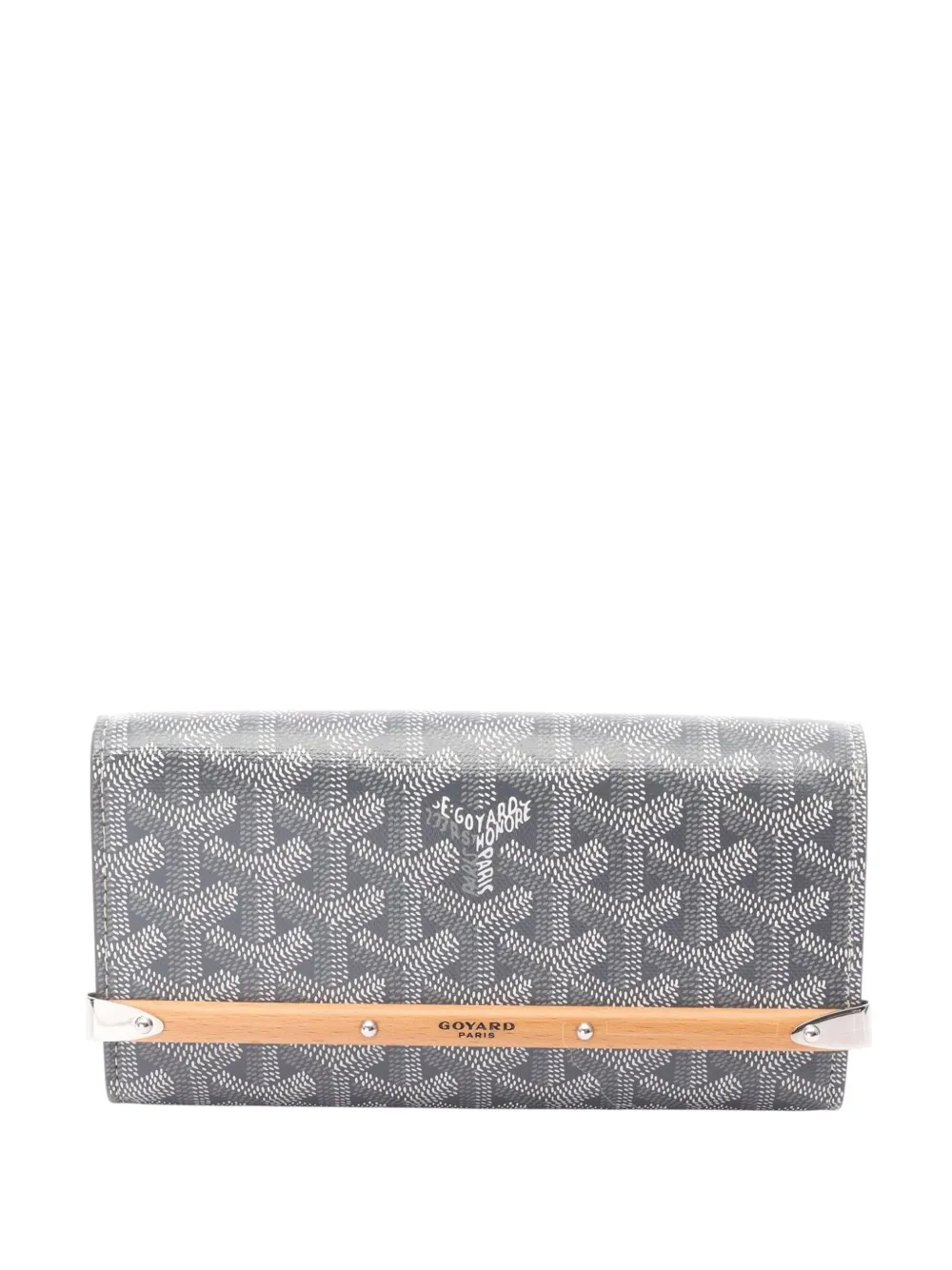 Goyard Pre-Owned 2024 Mini Goyardine Monte Carlo Clutch pouch - グレー Goyard Pre-Owned 2024 Mini Goyardine Monte Carlo Clutch pouch - グレー