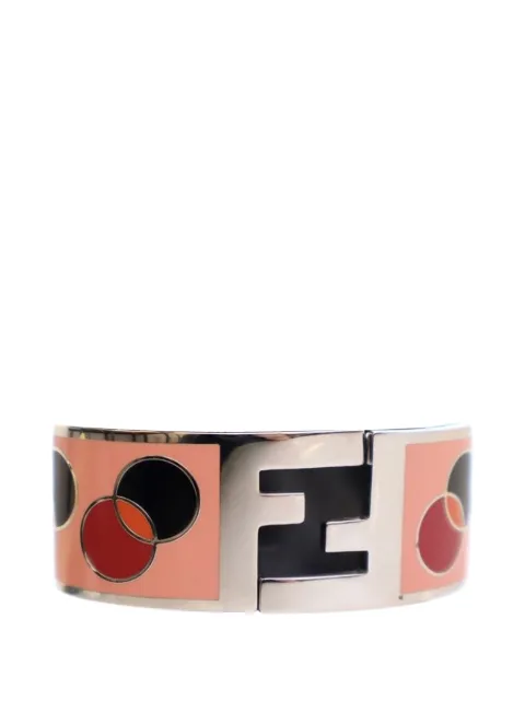 Fendi Pre-Owned 2000-2025 Enamel Fendista Hinged Bracelet costume bracelet