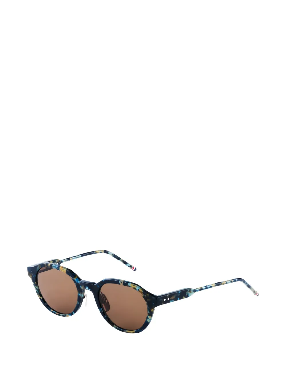 Thom Browne Eyewear Zonnebril met rond montuur Blauw