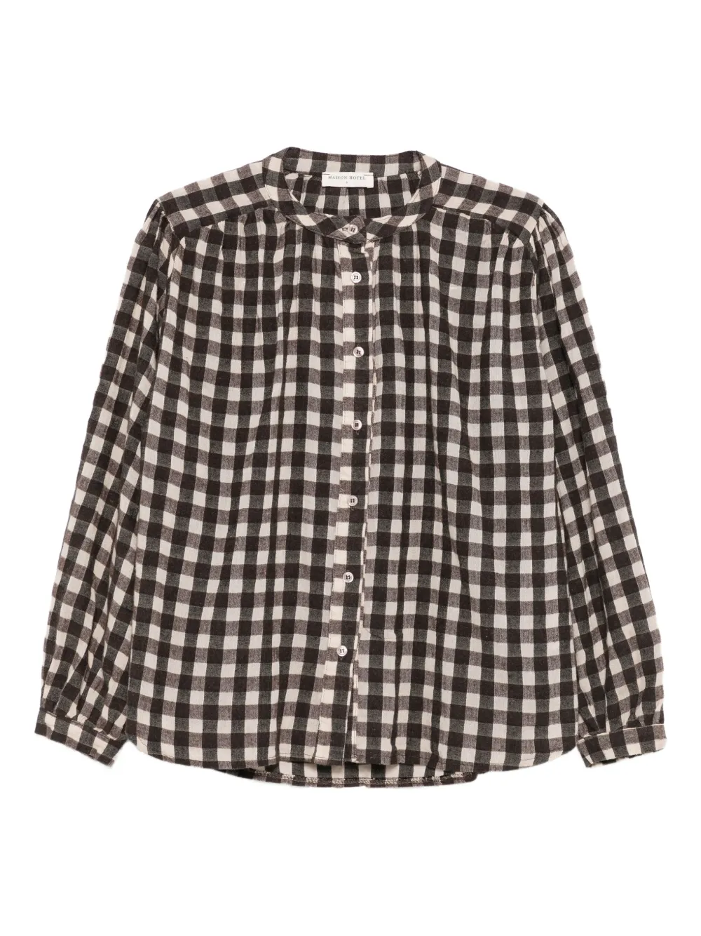MAISON HOTEL checked shirt - Braun