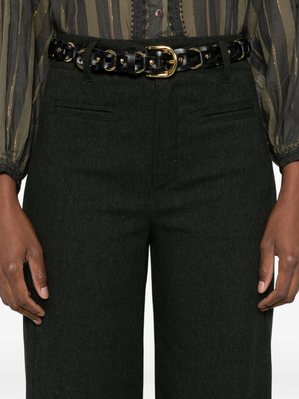 MAISON HOTEL Carlo flared broek Zwart