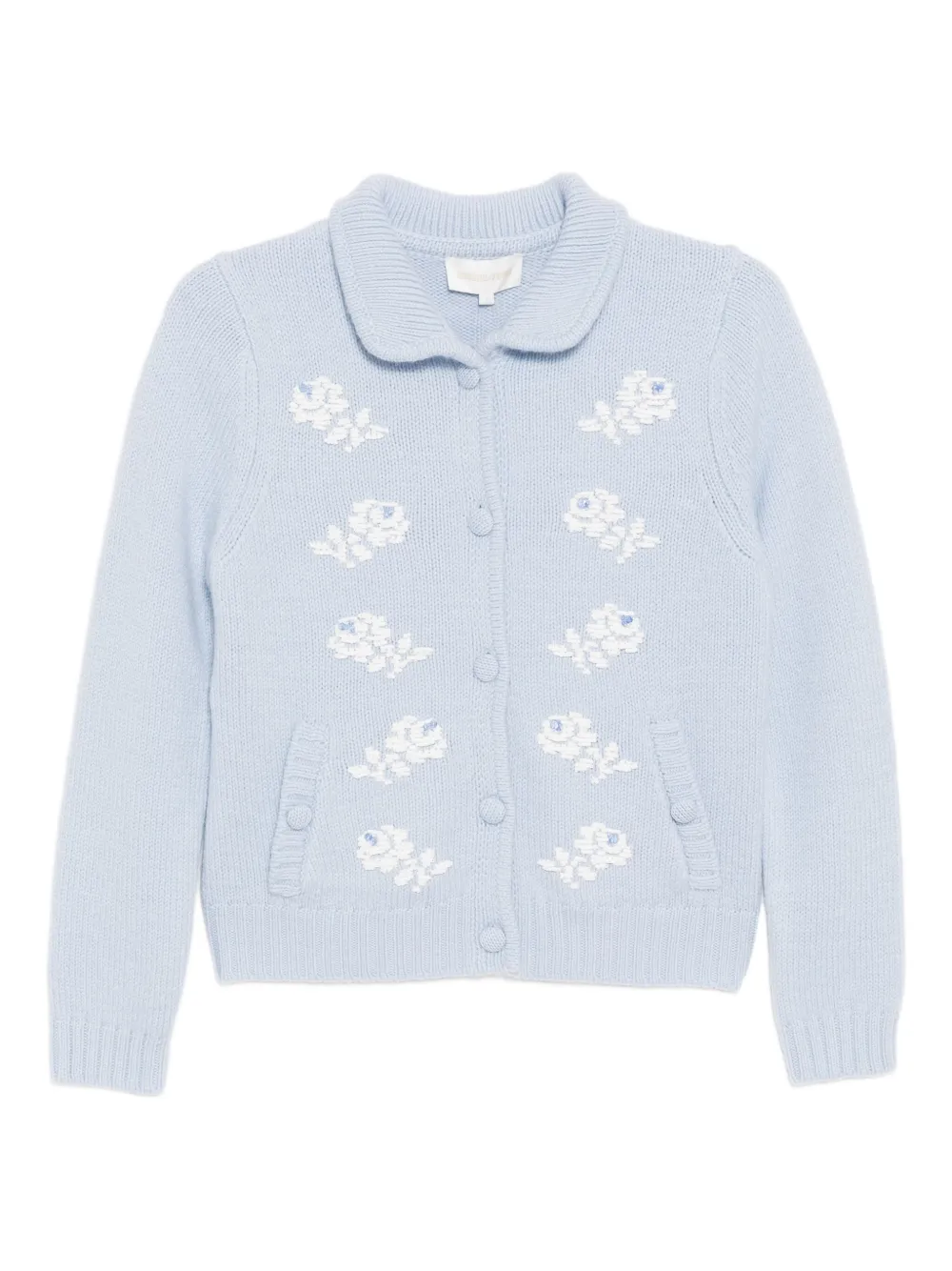 Shushu-tong Bead-embellished Cardigan In Blue