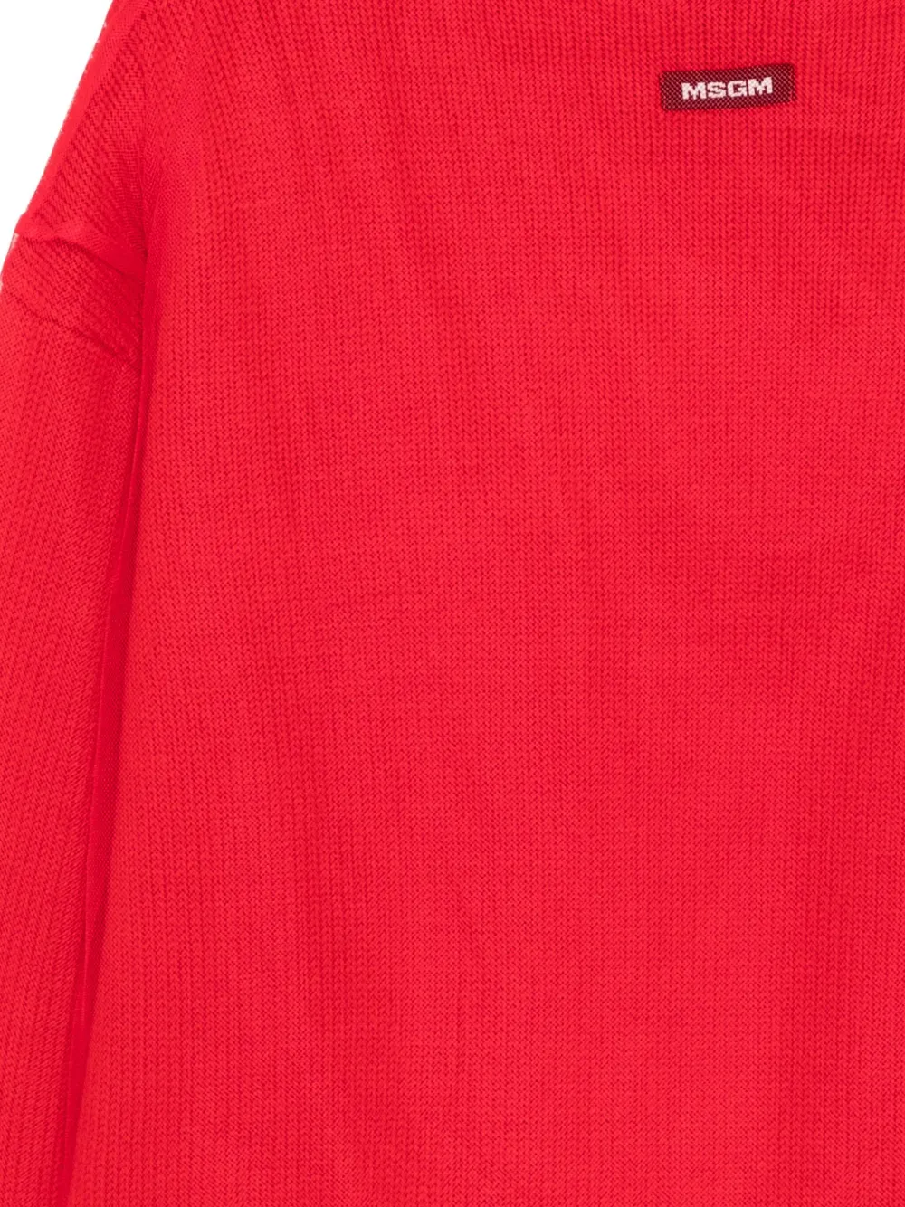 Msgm Tulle-overlay Jumper In Red
