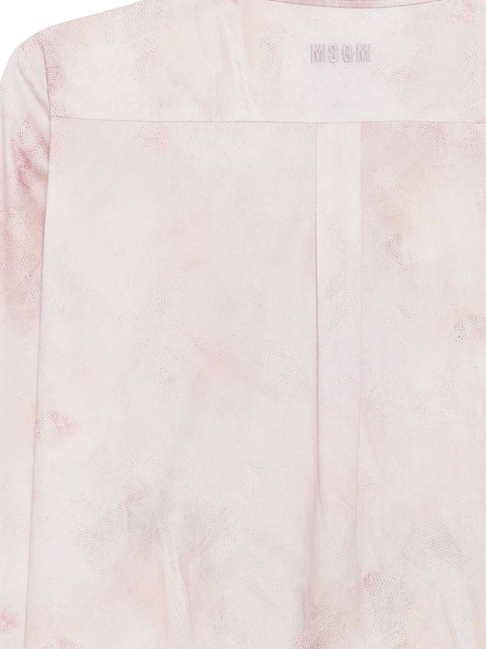 Msgm Rose Bouquet-print Poplin Shirt In Pink