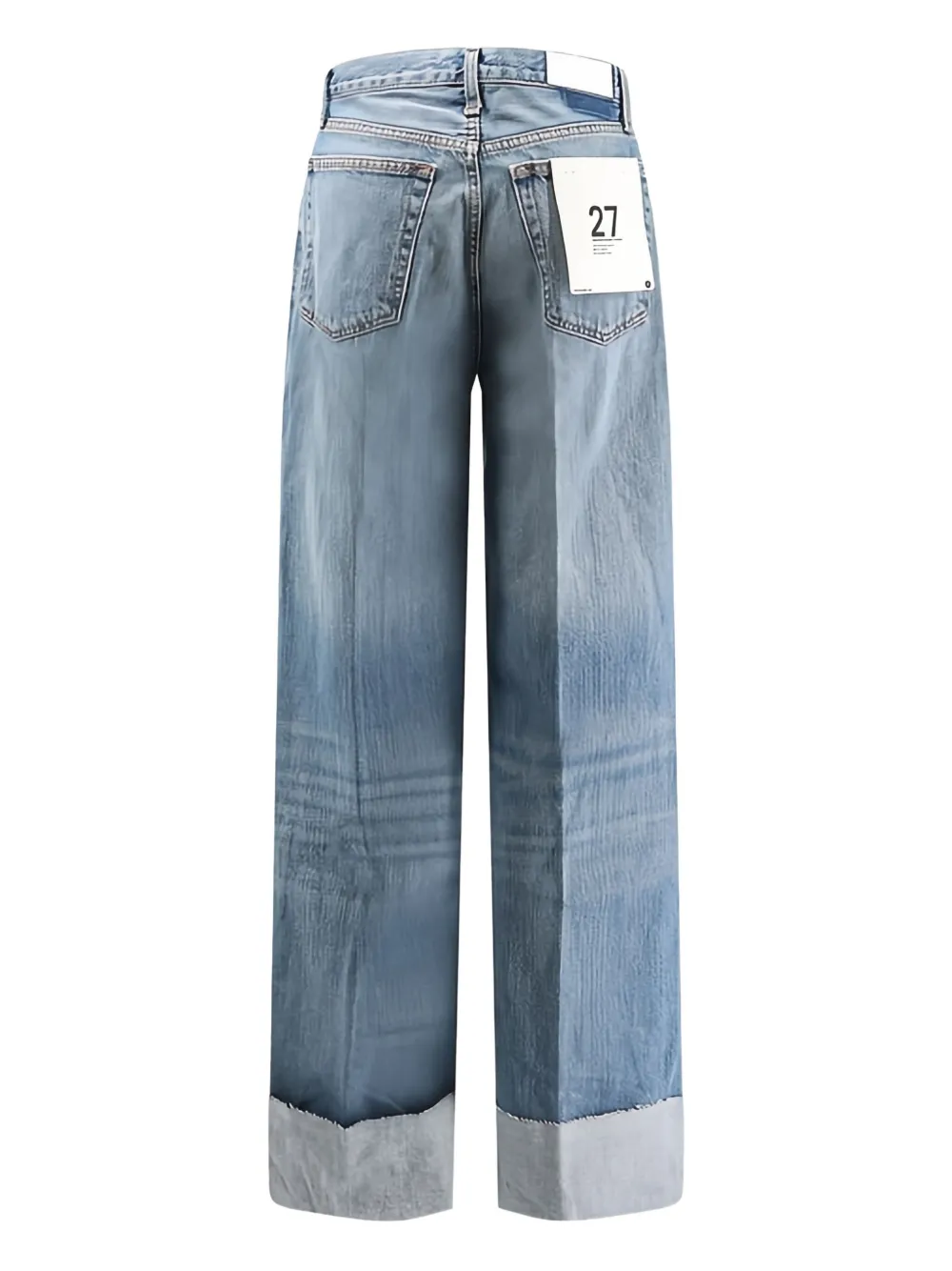 Re/done Cuffed Jeans In Blue