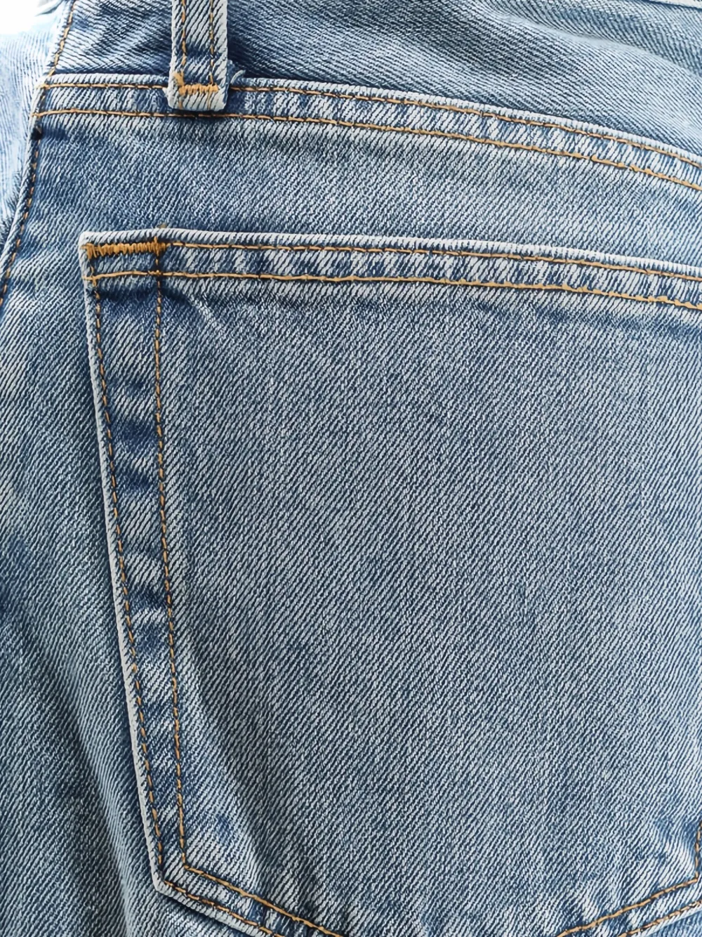 Re/done Cuffed Jeans In Blue