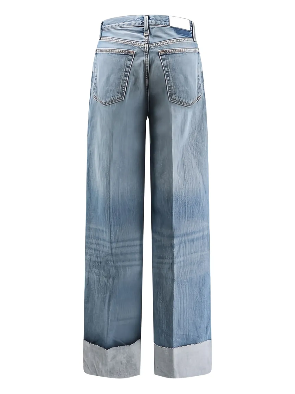 RE/DONE Jeans met omgeslagen pijpen - Blauw