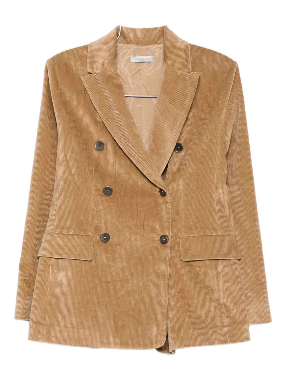 Antonelli double-breasted corduroy jacket - Toni neutri