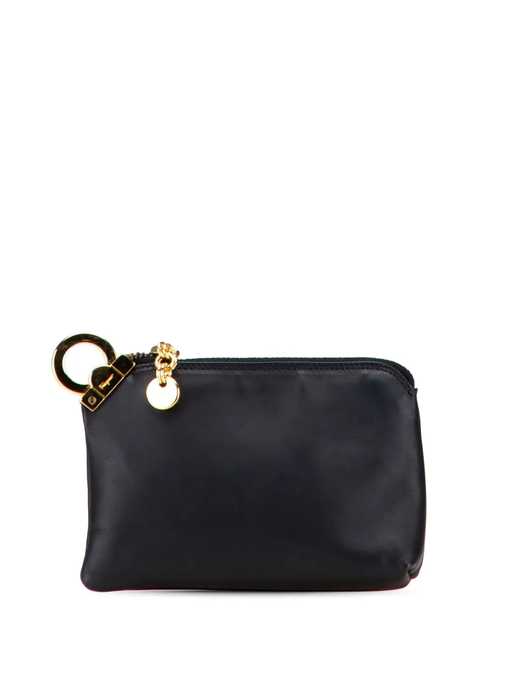 Ferragamo Pre-Owned 2000-2025 Leather Gancini coin pouch - ブラック Ferragamo Pre-Owned 2000-2025 Leather Gancini coin pouch - ブラック