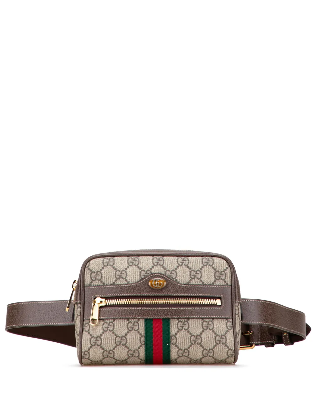 Gucci Pre-Owned 2016-2025 Small GG Supreme Ophidia belt bag - ブラウン Gucci Pre-Owned 2016-2025 Small GG Supreme Ophidia belt bag - ブラウン