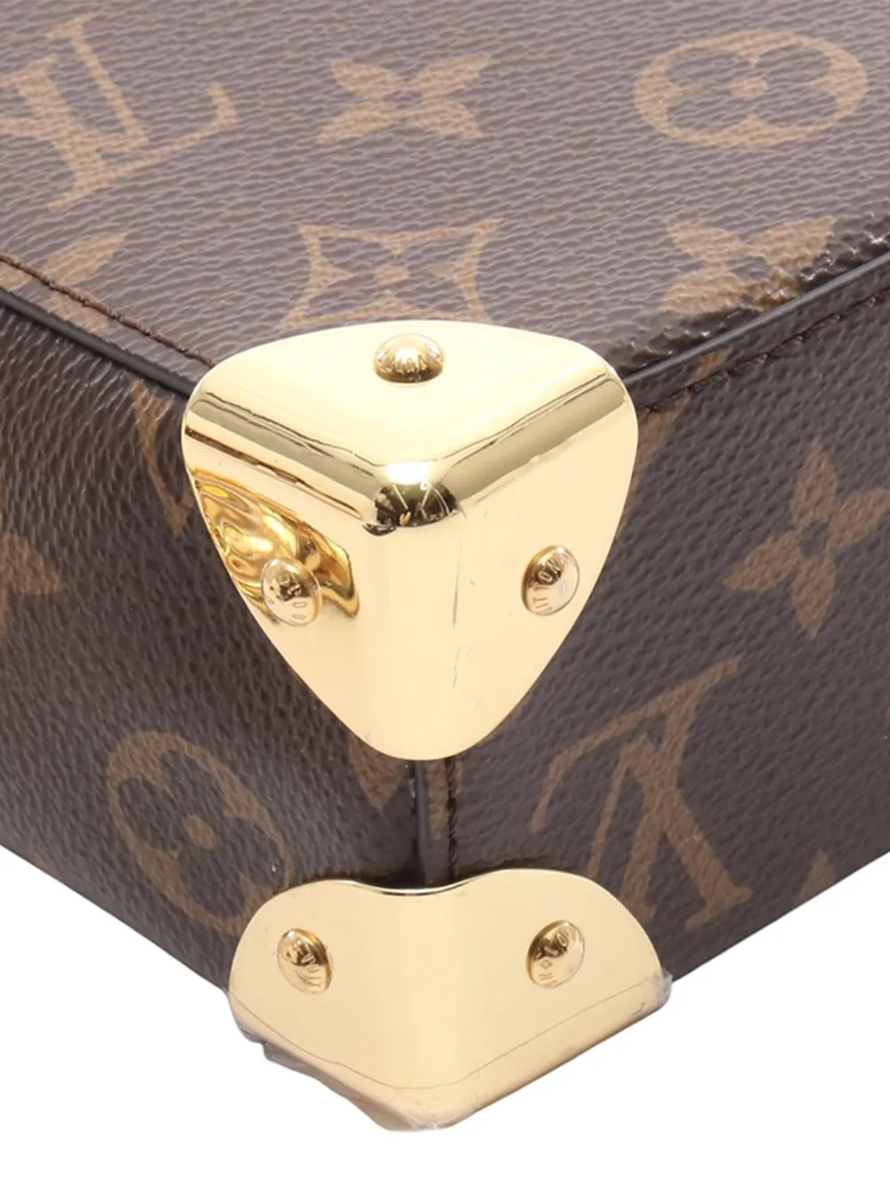 Pre-owned Louis Vuitton 2021-2025 Monogram Reverse Camera Box Satchel In Black