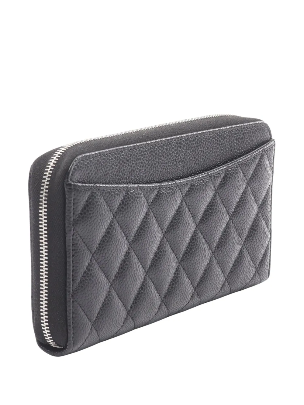CHANEL Pre-Owned 2021-2025 CC Quilted Caviar Zip Around Wallet long wallets | Image 2