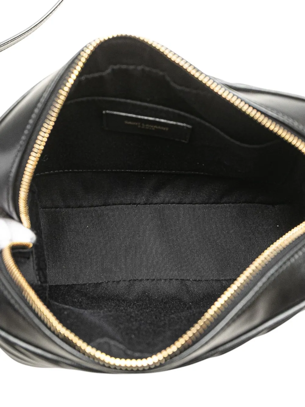 Pre-owned Saint Laurent 2019 Matelasse Leather Monogram Lou Camera Bag Crossbody Bag In Black