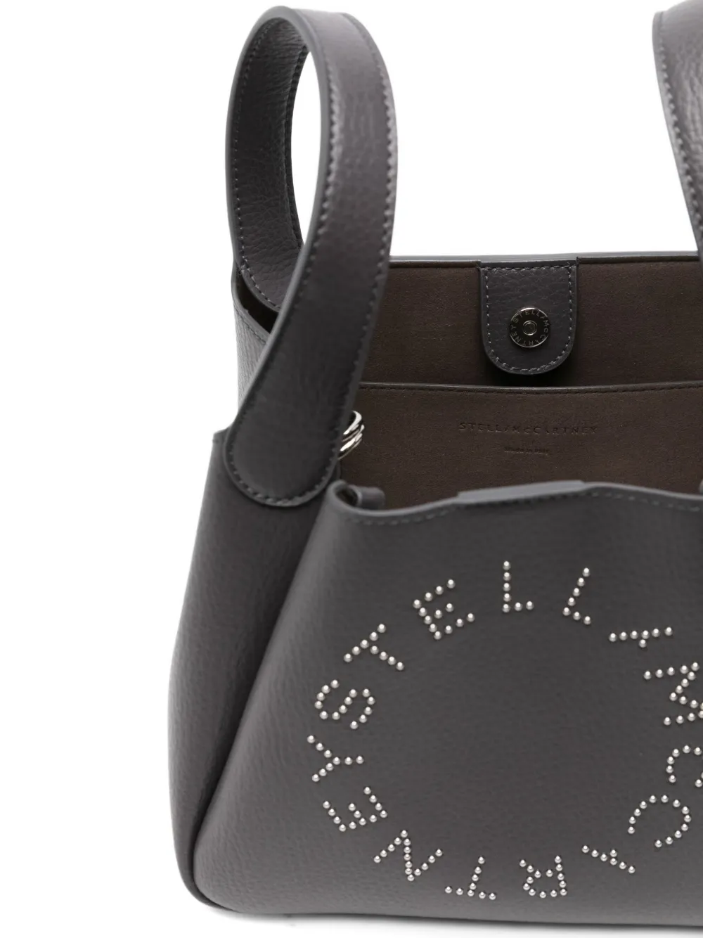 Stella Mccartney Logo-embossed Tote Bag In Gray