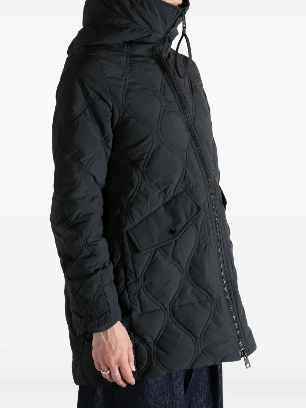 Canada Goose Gewatteerde jas met capuchon Zwart