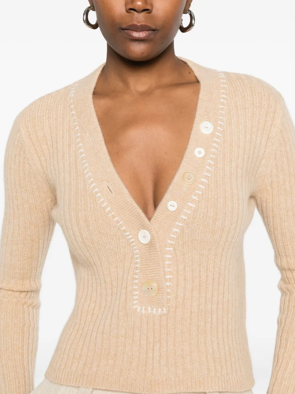 A Tentative Atelier Cropped Jumper In Neutral
