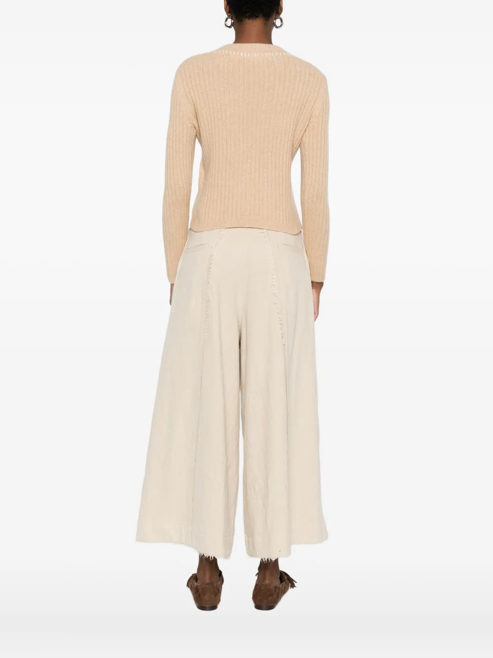A Tentative Atelier Cropped Jumper In Neutral