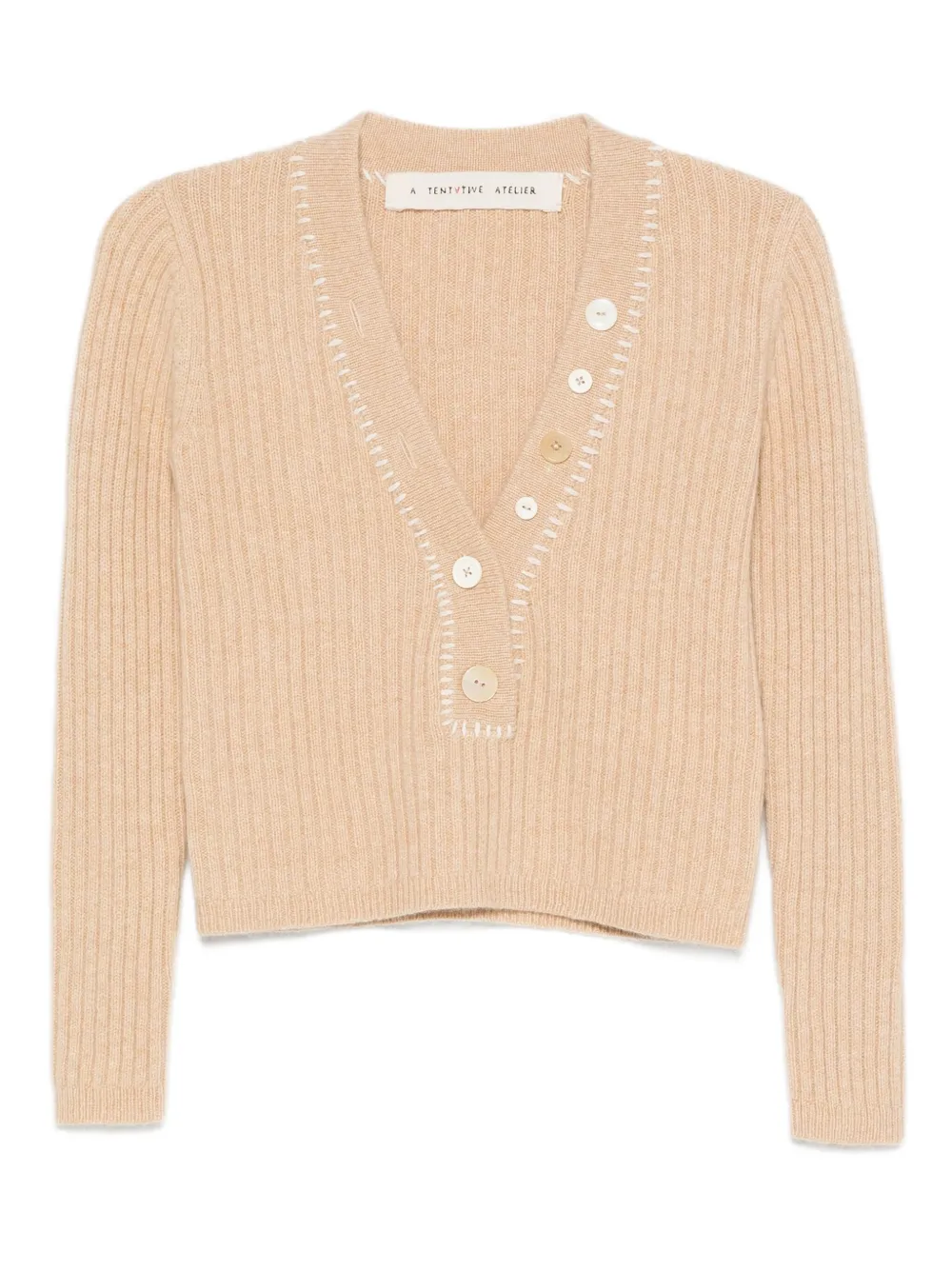 A Tentative Atelier cropped jumper | Neutrals | Image 1