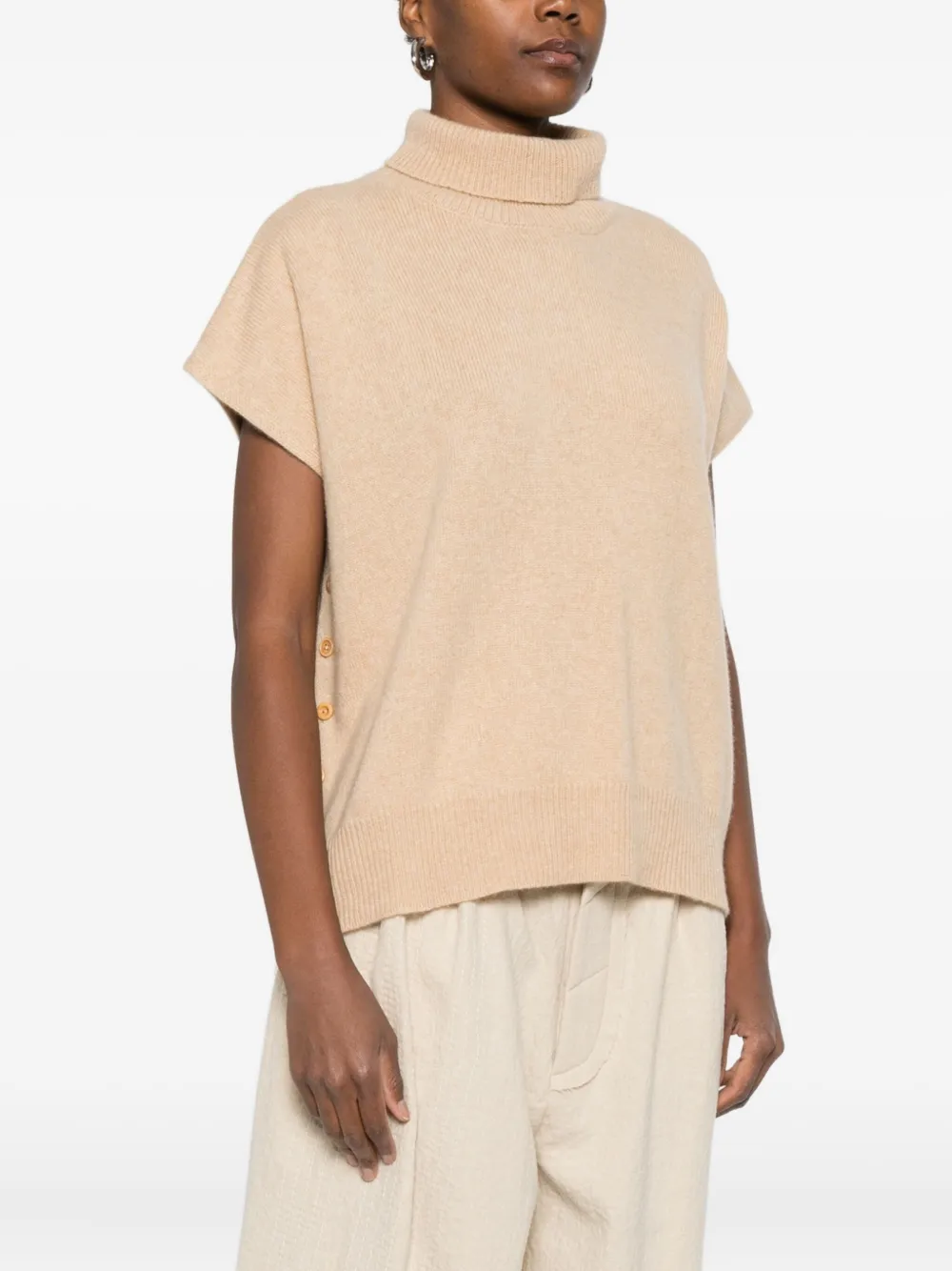 A Tentative Atelier Roll-neck Sweater In Brown