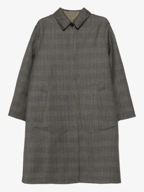 The Row wool-silk check coat