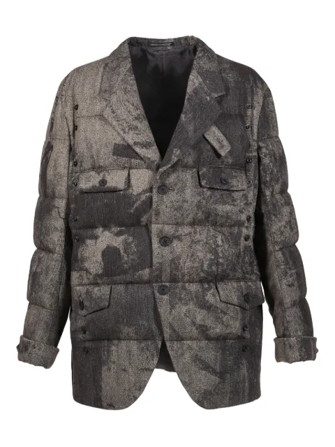 Yohji Yamamoto chamarra capitonada con botones